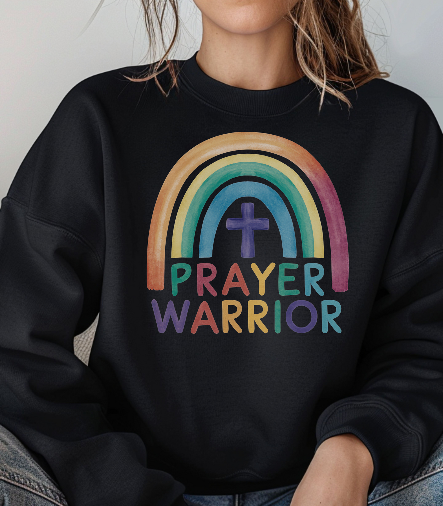 Prayer Warrior Rainbow Sweatshirt