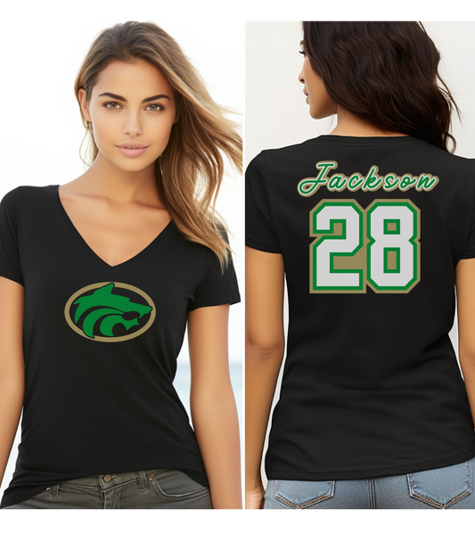 Buford Personalized Name and Number V-Neck Tshirt