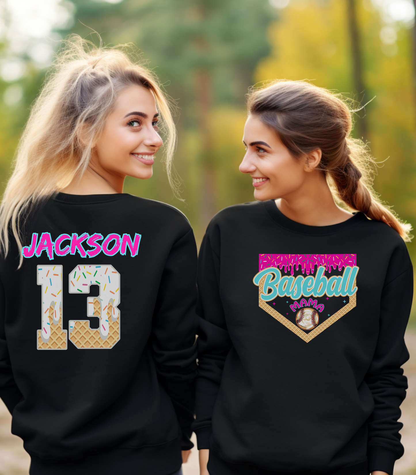 Customizable Baseball Mama Crewneck Sweatshirt