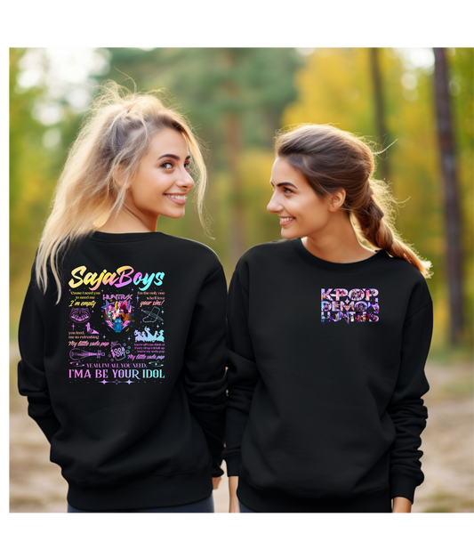 Youth Kpop Double Sided Crewneck Sweatshirt