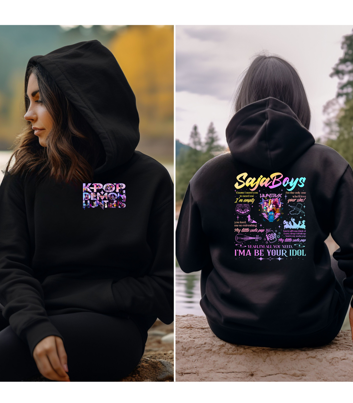 Kpop Demon Hunters Double Sided Hoodie