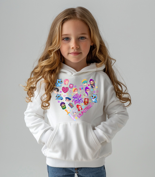Youth Kpop Character Heart Hoodie
