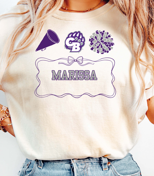 Personalized Kids CB Cheerleading Tee