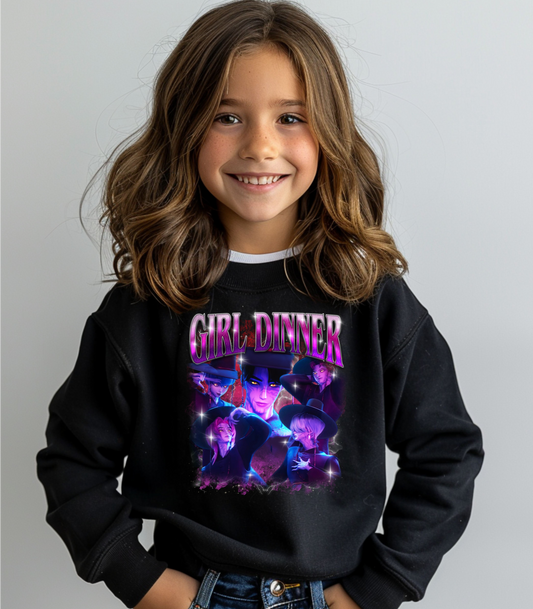 Kpop Girl Dinner Youth Crewneck Sweatshirt