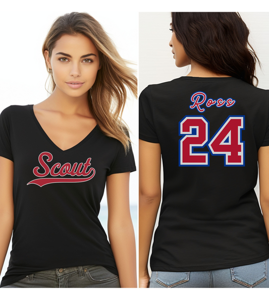 Personalized USA Scout Baseball V-Neck T-Shirt