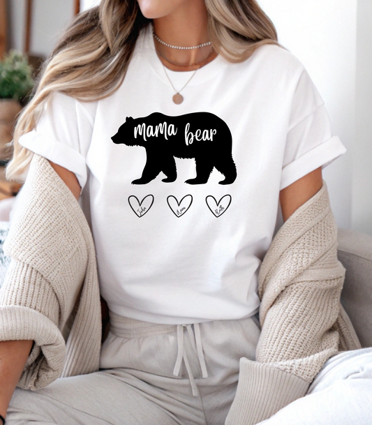 Personalized "Mama" Bear Unisex Softstyle T-Shirt