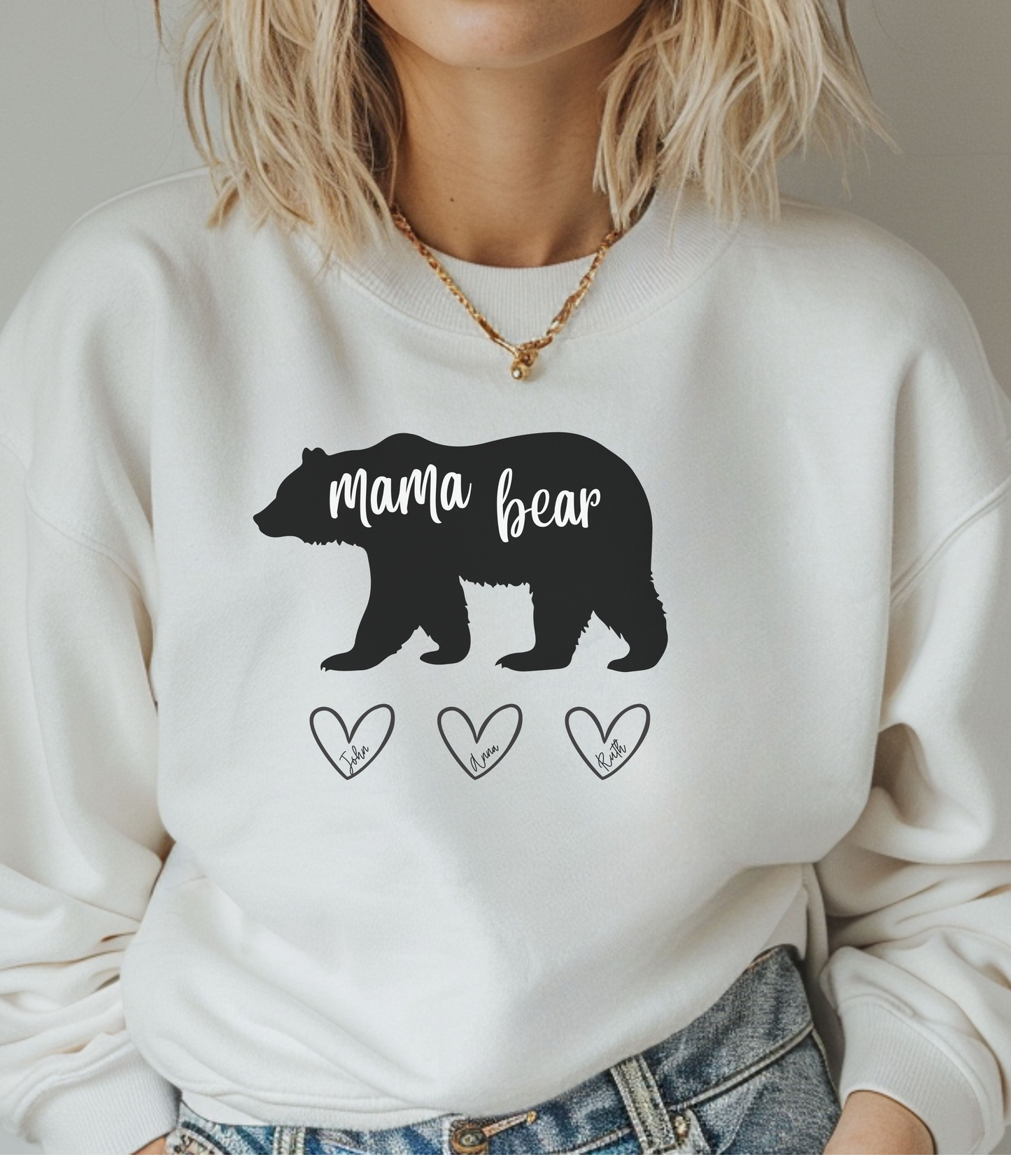 Personalized Mama Bear Crewneck Sweatshirt