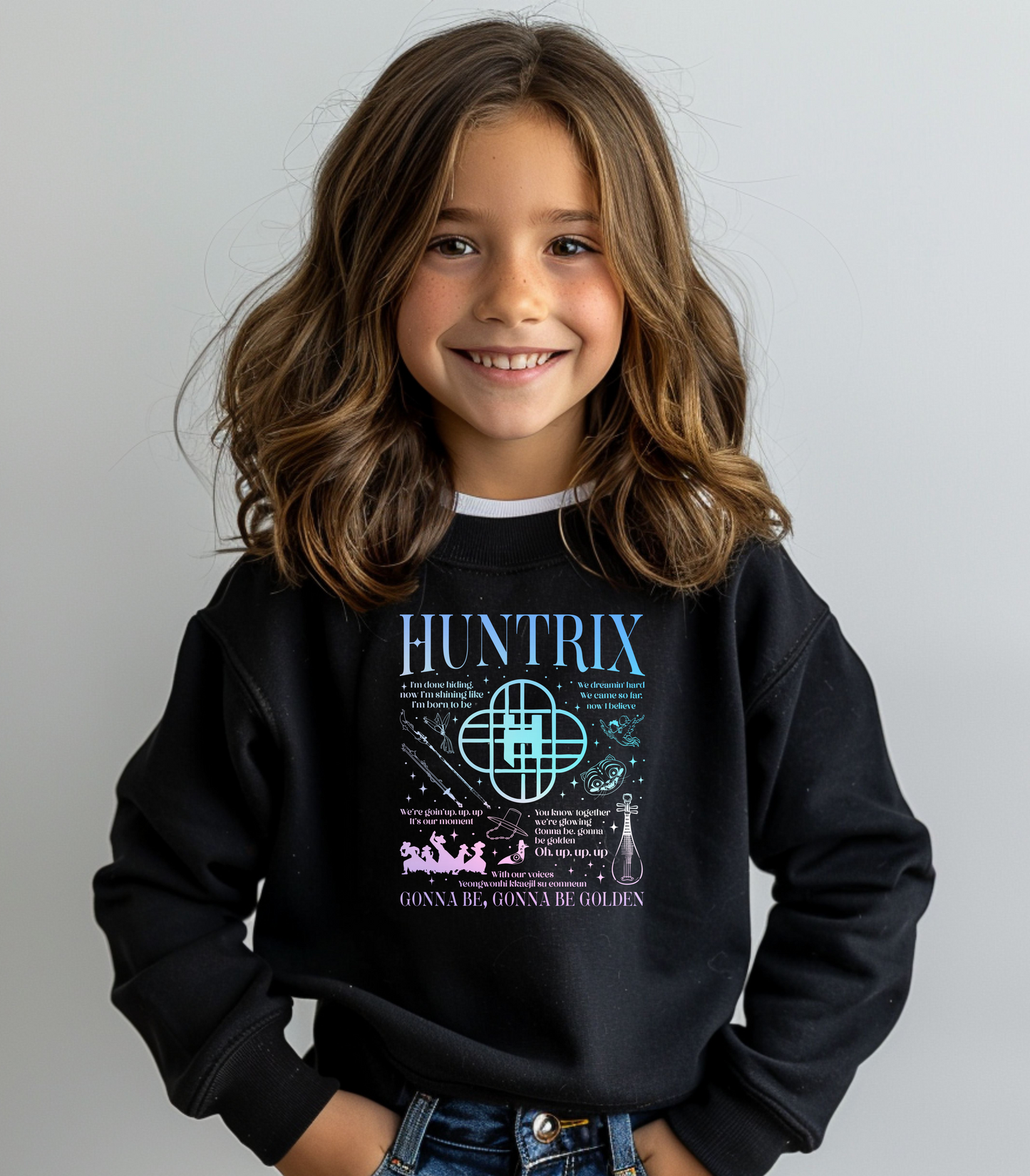 Kpop HUNTRIX Youth Crewneck Sweatshirt