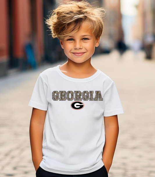 Camo Georgia G Youth Tee