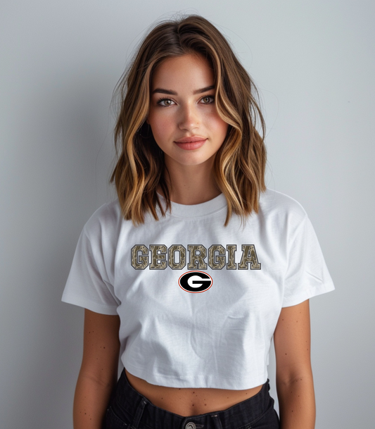 Camo Georgia  G Women's Crop Top