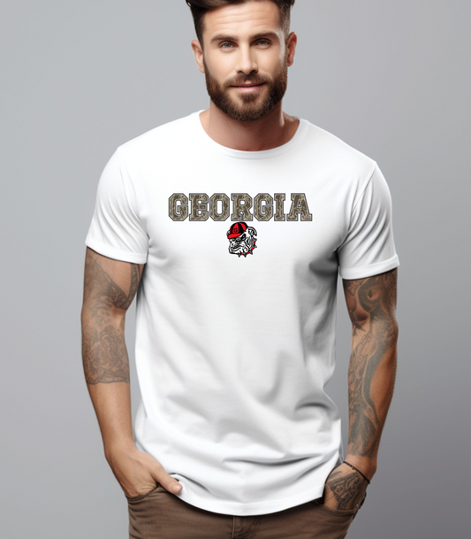 Camo Georgia Dog Unisex T-Shirt