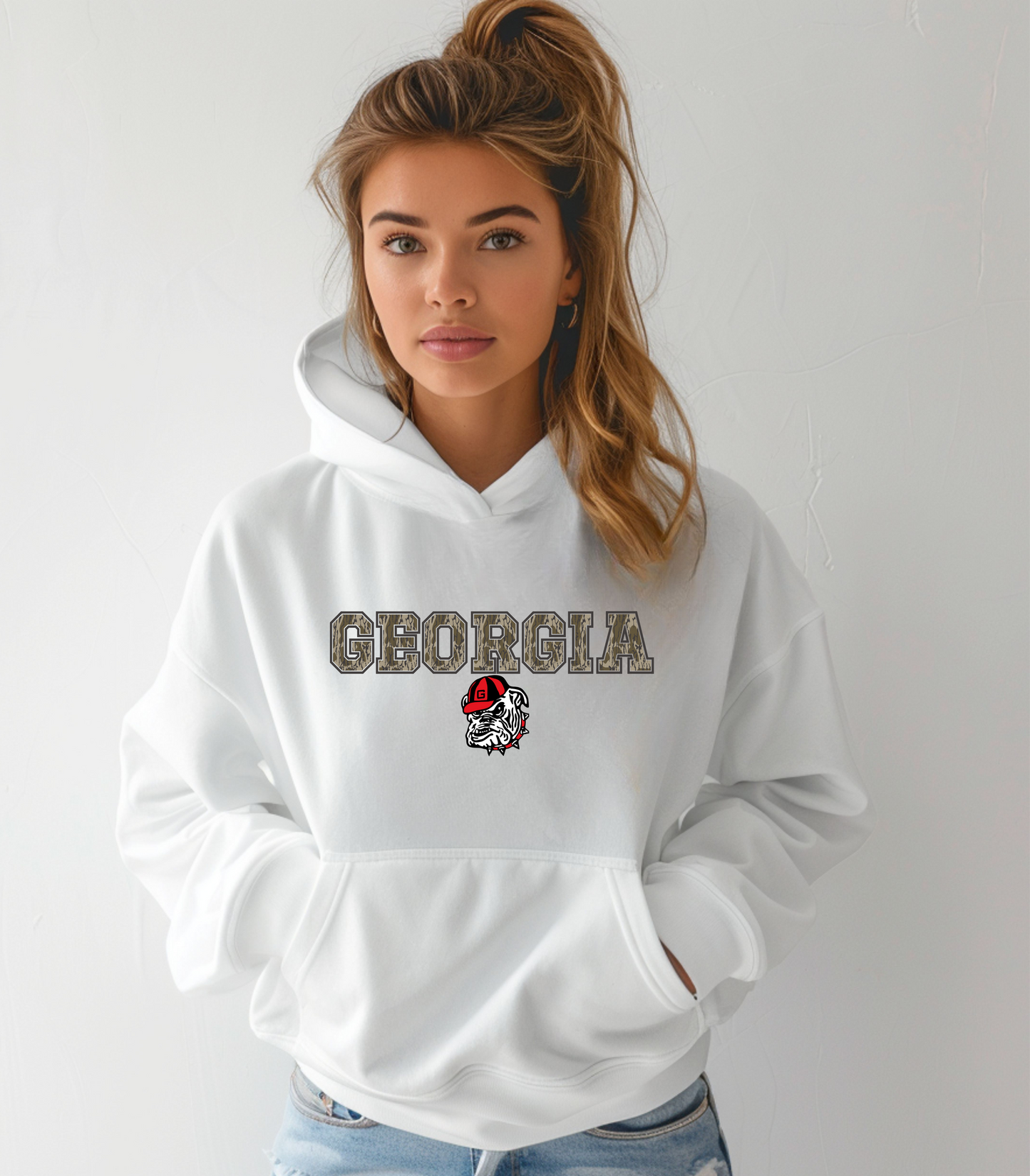 Camo Georgia Dog Hoodie