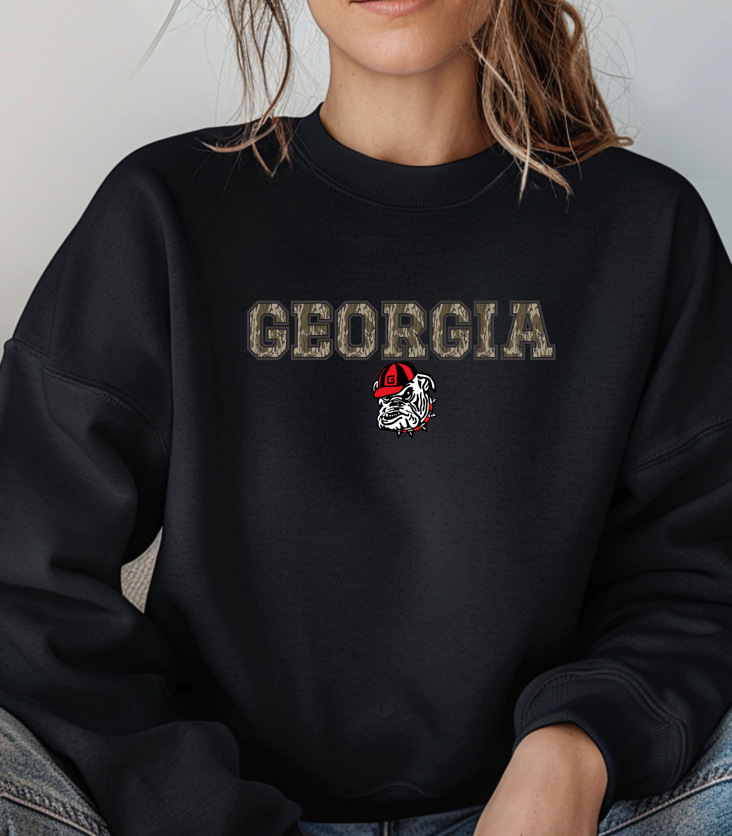 Camo Georgia Bulldog Crewneck Sweatshirt