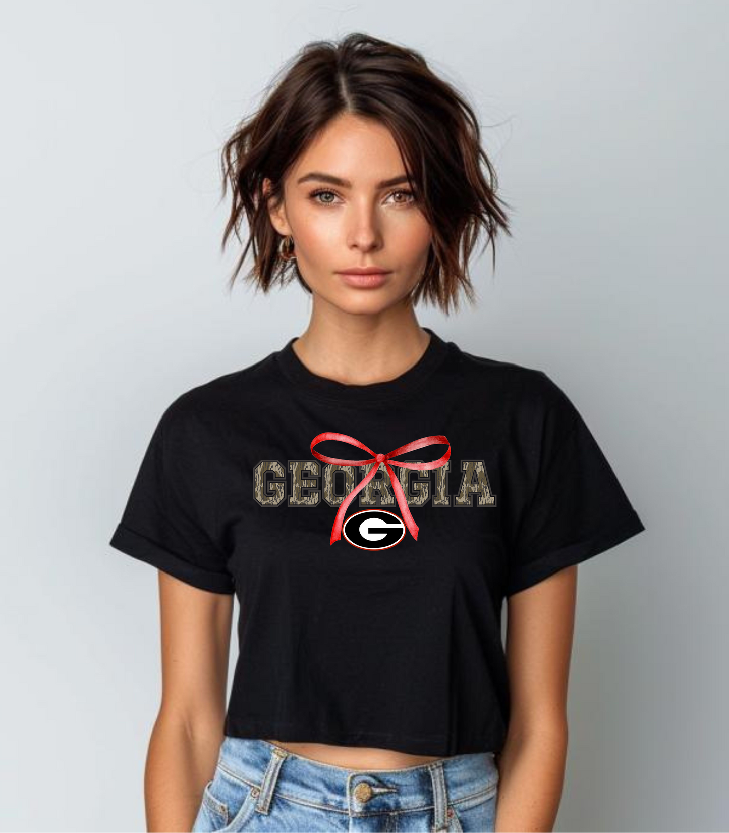 Camo Georgia Bow Crop Top