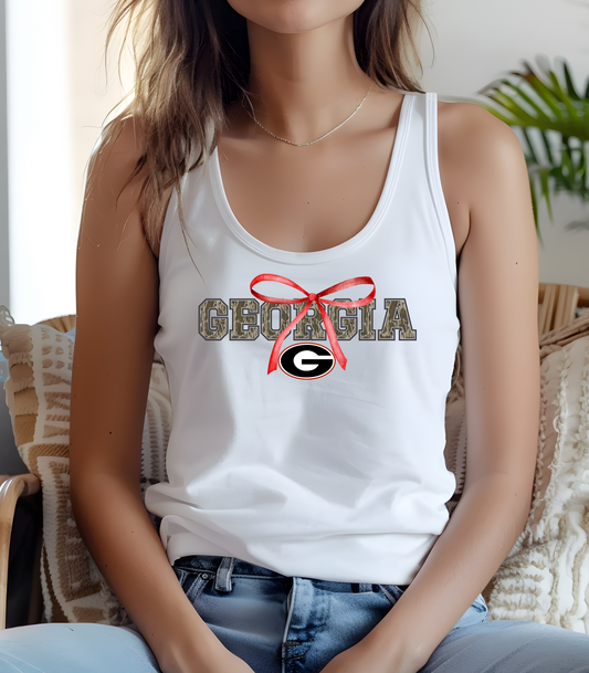 Camo Georgia Bow Racerback Tank Top