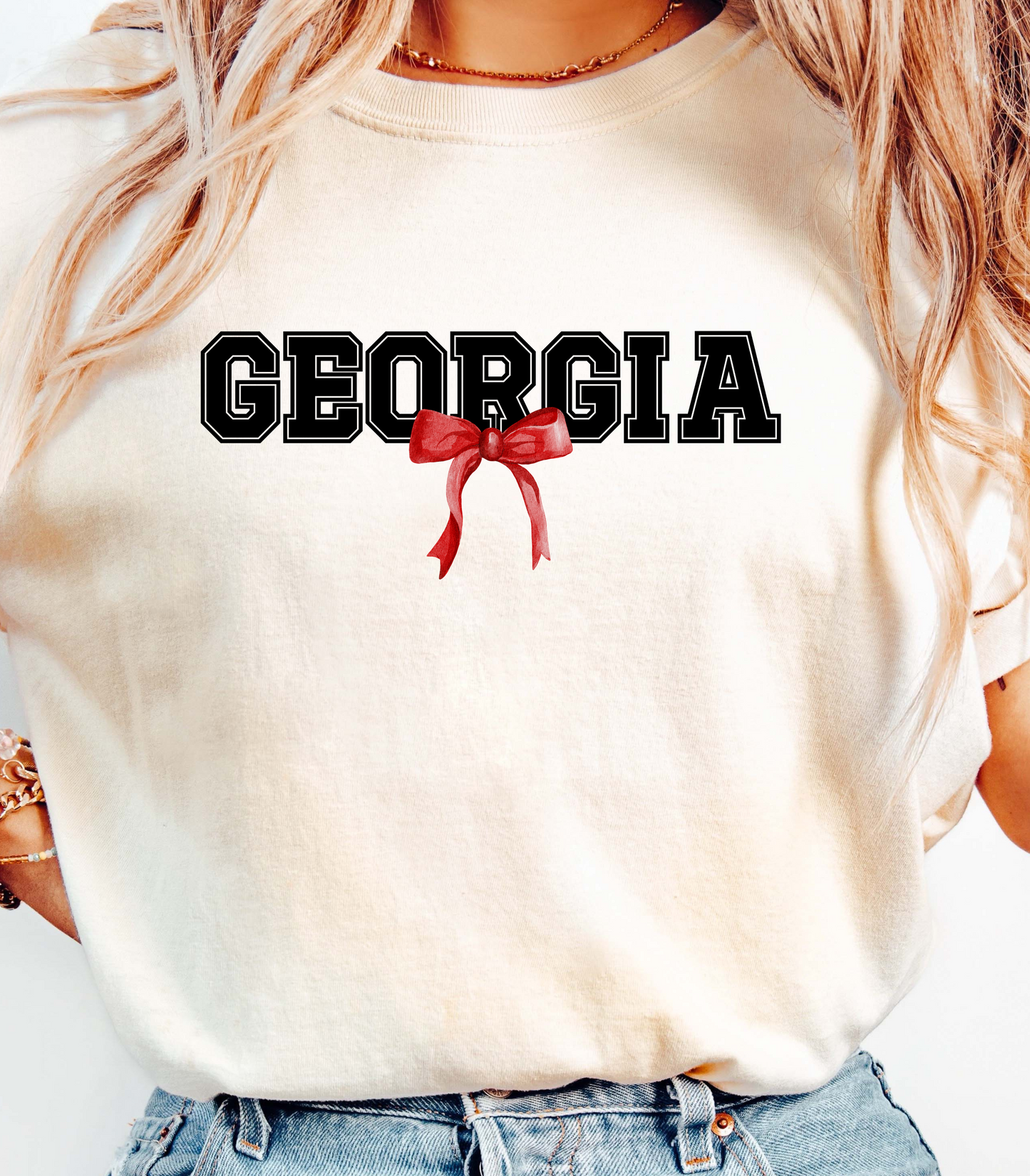 Georgia with bow Tee