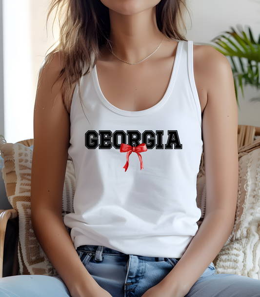 Georgia Bow Racerback Tank Top