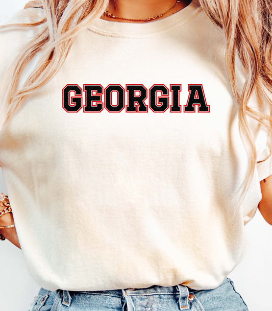 Glittery Black Georgia Softstyle T-Shirt