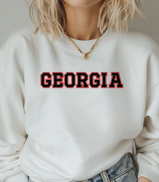 Glittery Black Georgia Crewneck Sweatshirt