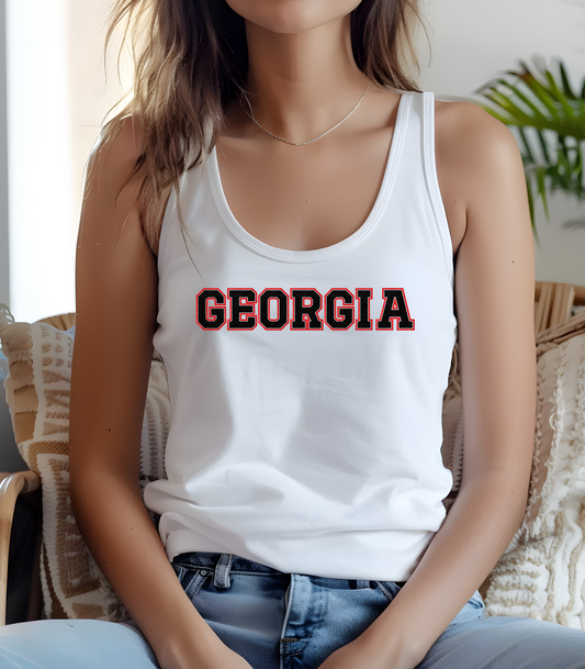 Glittery Black Georgia Racerback Tank