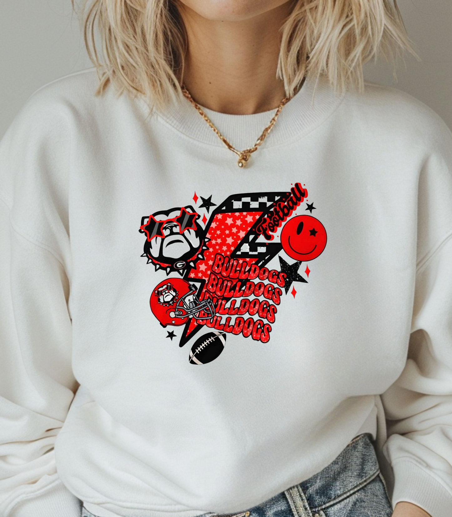 Fun Bulldogs Graphic Sweatshirt