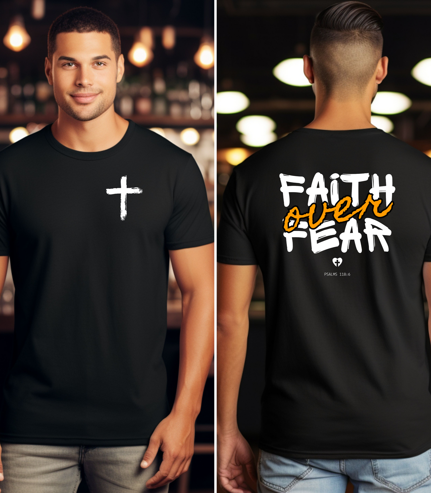 Faith Over Fear Double Sided T-Shirt