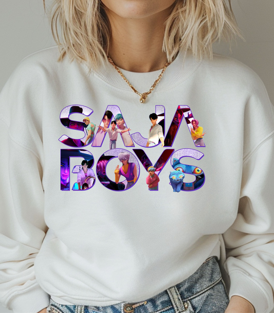 K-Pop SAJA BOYS Words Crewneck Sweatshirt