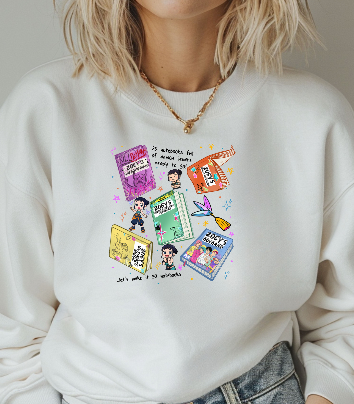 K-Pop Zoe's Books Crewneck Sweatshirt