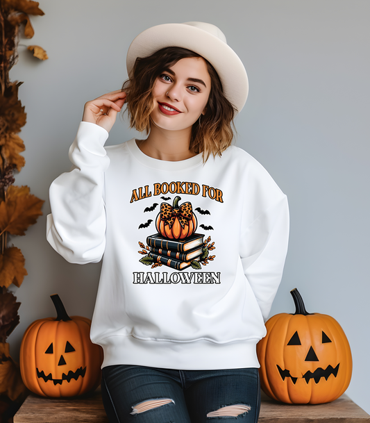 All Booked For Halloween Crewneck Sweatshirt