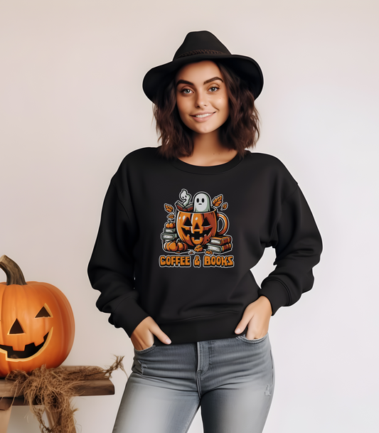 Halloween Coffee & Books Sweatshirt