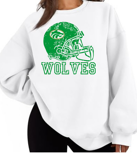 Buford Wolves Helmet Crewneck Sweatshirt