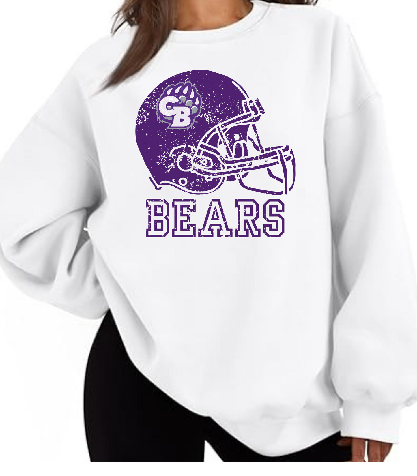 CB Bears Helmet Crewneck Sweatshirt