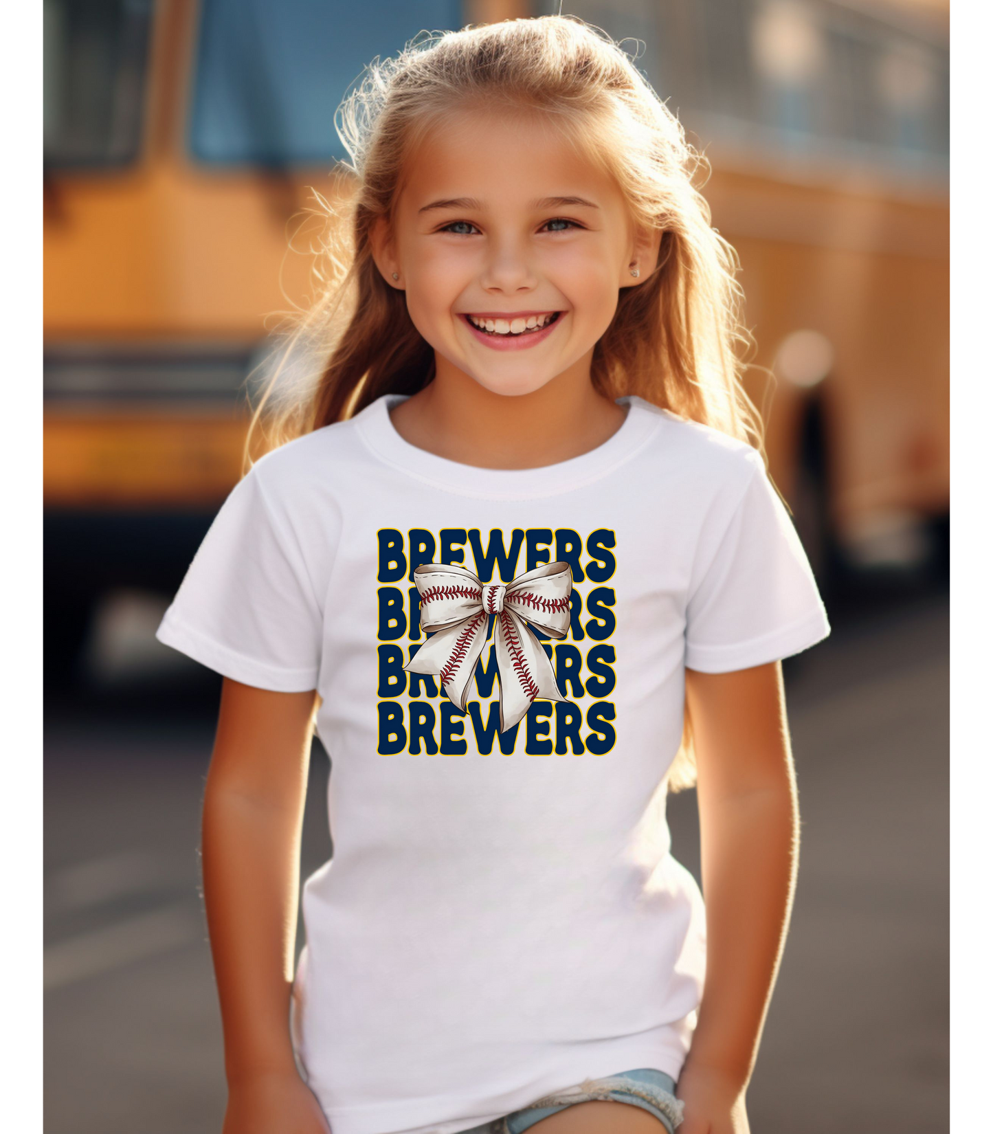 Brewers Bow Kids Tee