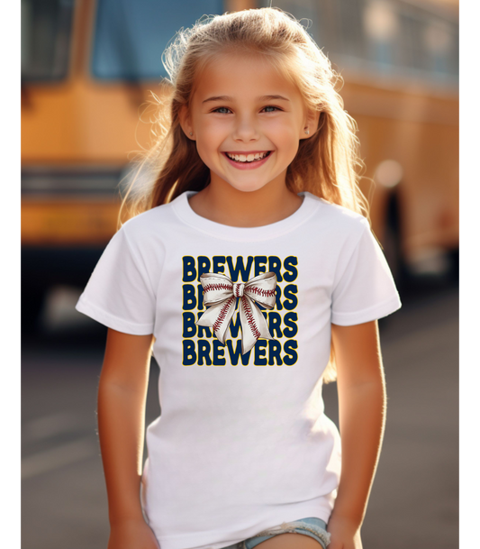 Brewers Bow Kids Tee