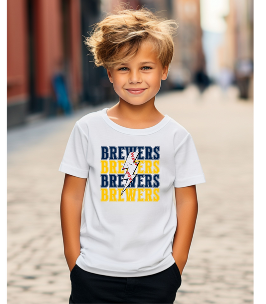 Brewers Lightning Kids Tee