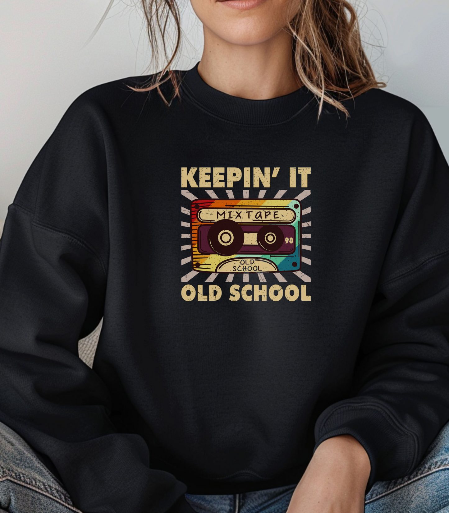 Retro Mixtape Crewneck Sweatshirt