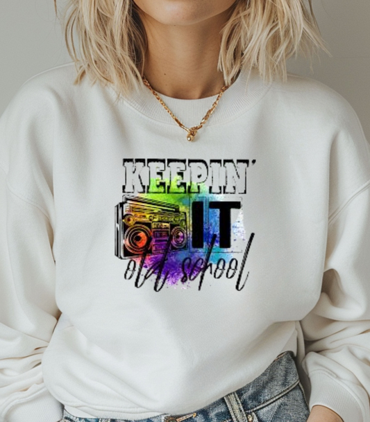 Colorful Boombox Crewneck Sweatshirt