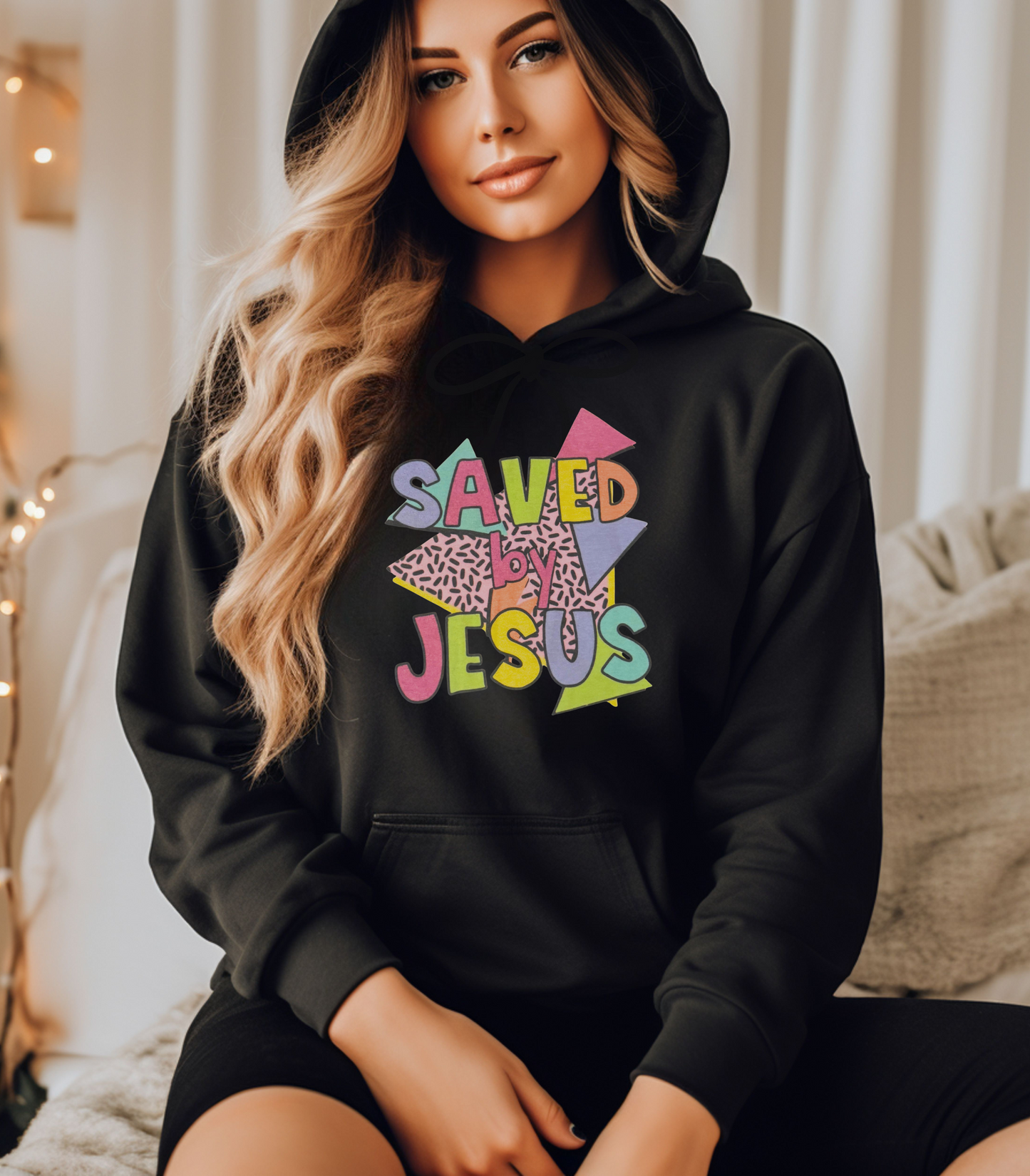 Retro Saved by Jesus Hoodie