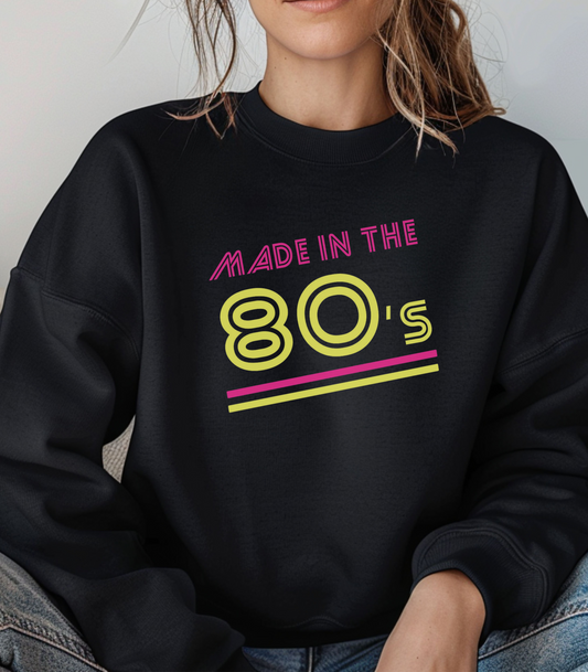 Made in the 80's Neon Crewneck Sweatshirt