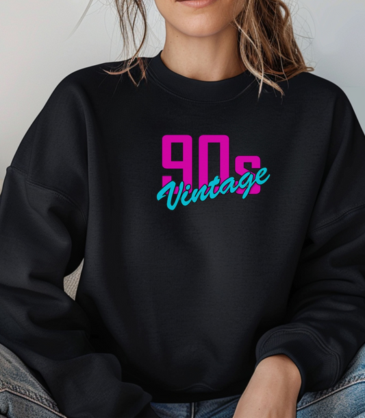 90s Vintage Crewneck Sweatshirt, Retro Fashion, Unisex Sweatshirt, 90s Style Apparel, Cozy Layering Piece, Great Gift Idea