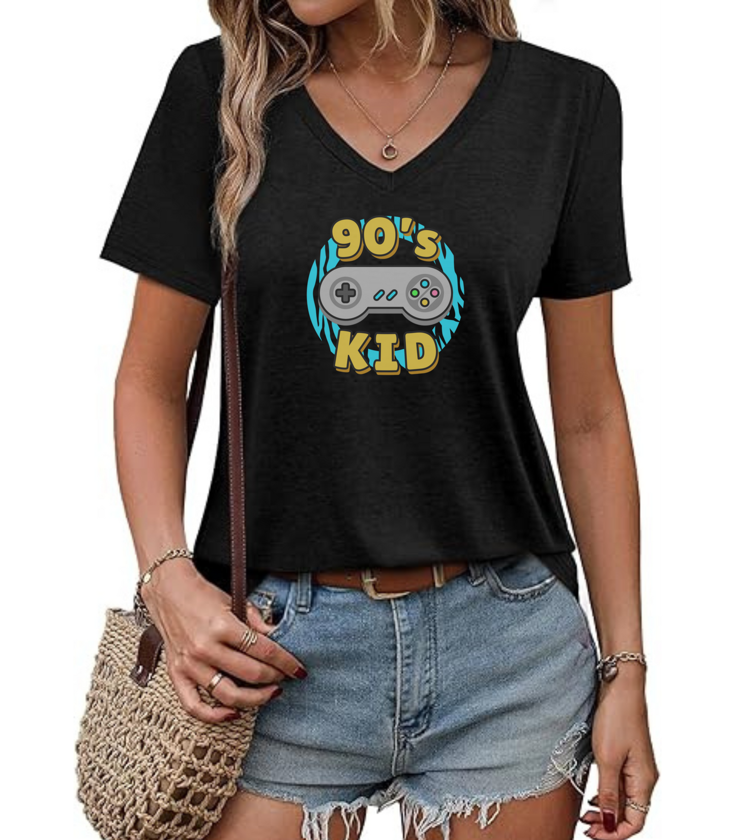 90's Kid V-Neck T-Shirt