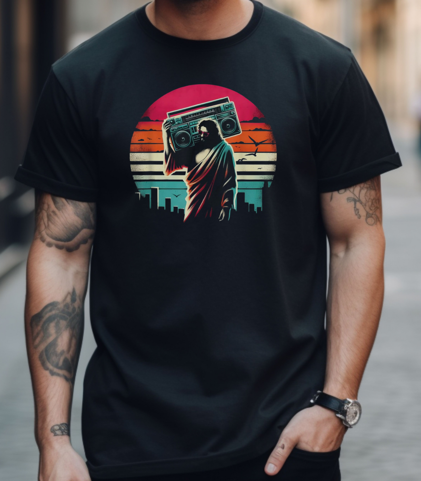 Retro Jesus Vibe Graphic T-Shirt