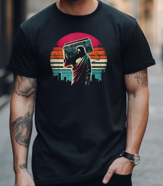 Retro Jesus Vibe Graphic T-Shirt