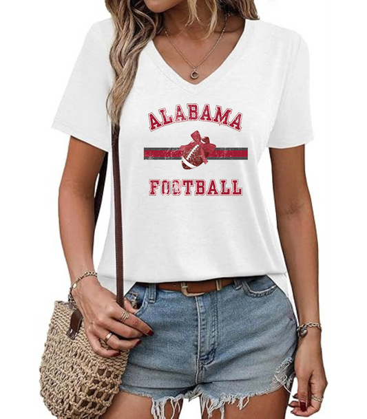 Alabama Football V-Neck T-Shirt