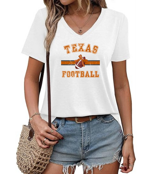 Texas Football V-Neck T-Shirt