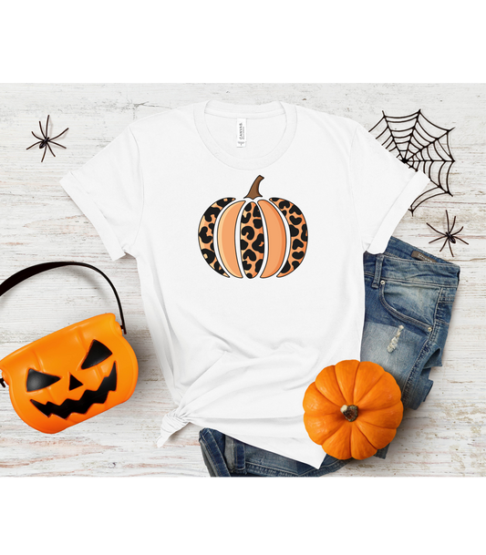 Leopard Print Pumpkin Unisex T-Shirt