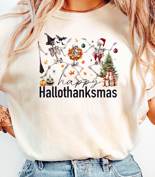 Happy Hallothanksmas Skeleton T-Shirt