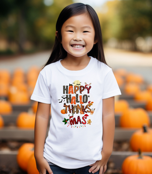 Happy Hallothanksmas Kids Tee