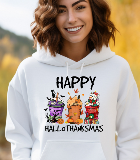 Happy Hallothanksmas Drinks Unisex Hoodie