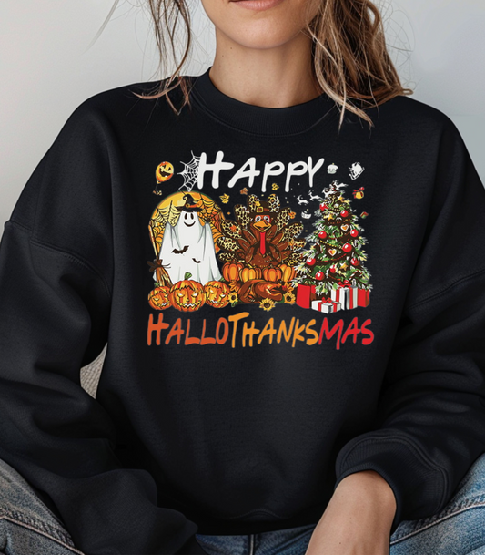 Happy Hallothanksmas Characters Sweatshirt